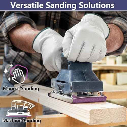 30-Sheet Premium White Corundum 80 Grit Sandpaper, 9 x 3-2/3 Inch Heavy Duty Wet Dry Abrasive Sheets for Wood Metal Sanding and Grinding