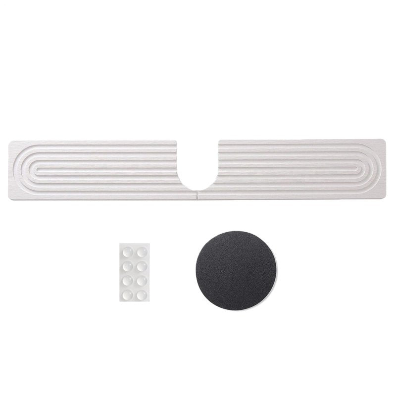 Sink Drip Mat - 12 Inch Diatomite Absorbent Faucet Protector for Free Surfaces, Quick Drying Stone Tray with Splash Guard Function, Kitchen and Bathroom Counter Tray for Soap Water Accessories