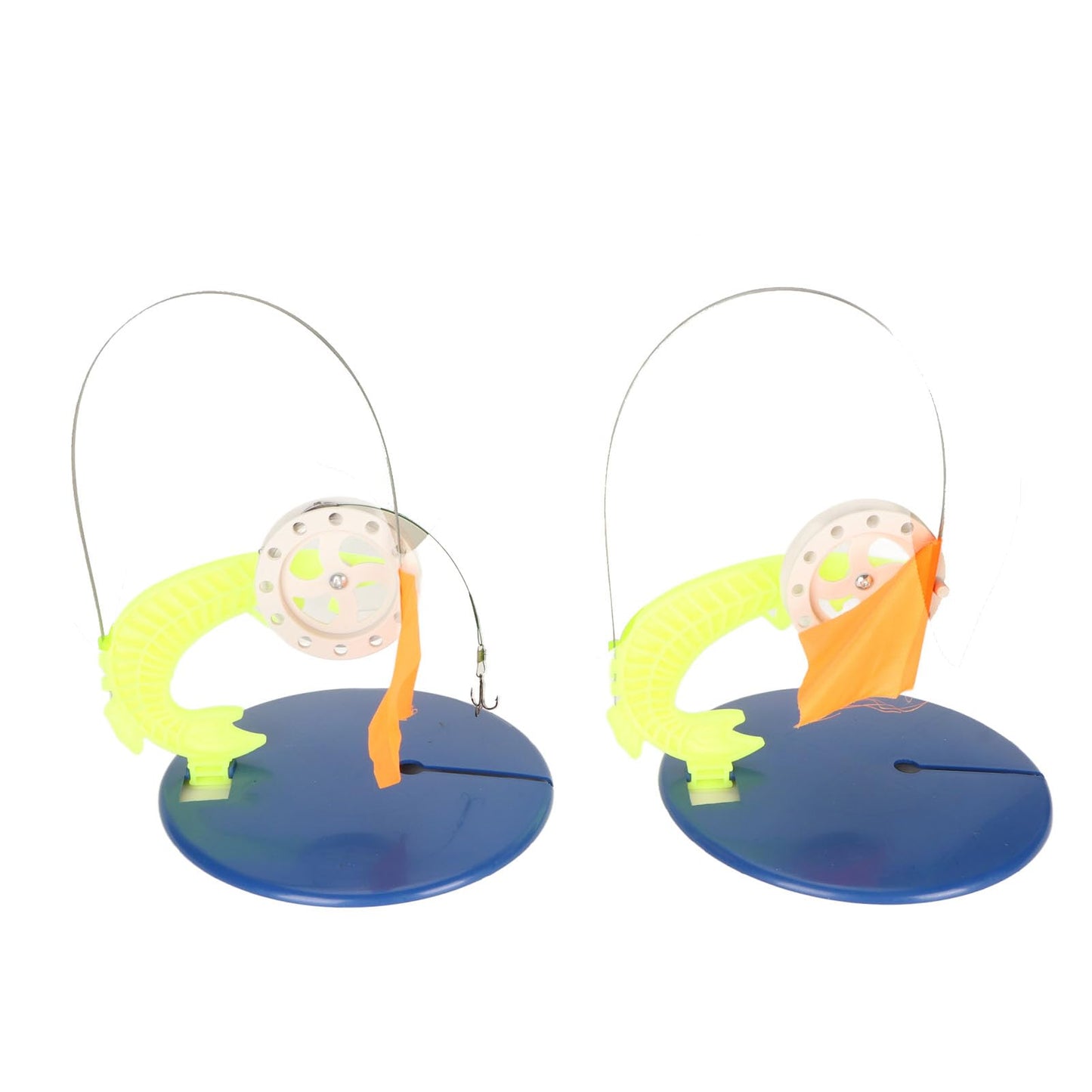RiToEasySports 6 Set Ice Fishing Tip Ups with Storage Bag - Tip Up Flag Indicators for Winter Fishing