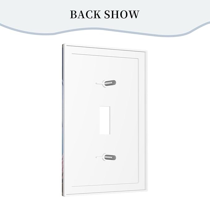 Decorative Art Light Switch Covers Seaside Window View Single Toggle Wall Plate Decorative Switchcover Electrical Switchplate for Home Decor