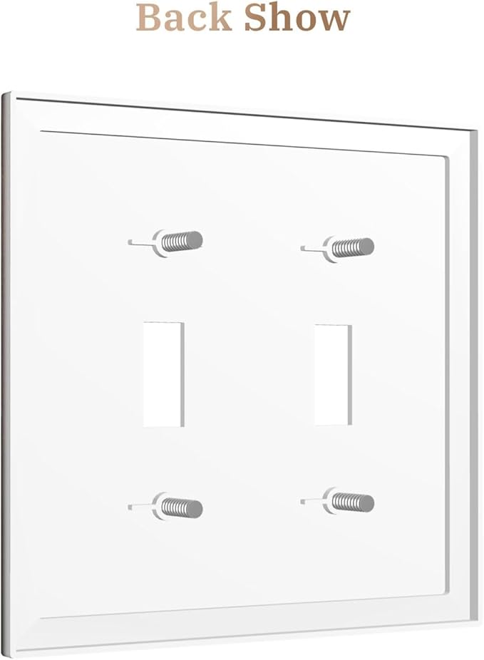Decorative Art Light Switch Covers Nautical Rustic Star Emblem 2 Gang Double Toggle Wall Plate Decorative Switchcover Electrical Switchplate for Home Decor