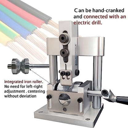 Copper Wire Stripping Machine - Manual Handle/Electric Drill Cable Recycling Tool, Stripping Range 1mm-15mm
