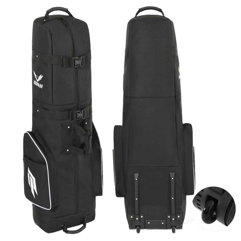 Gofly Golf Travel Bag for Airlines with Wheels, Lockable Zipper and Shoes Compartment, Soft-Sided Golf Club Travel Bag for Airline, Wear-Resistant Waterproof 900D Polyester Oxford