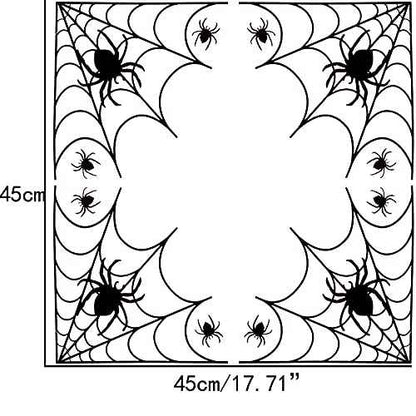 BIBITIME DIY Spider Spiderweb Halloween Wall Decals Stickers Shop Showcase Window 4 Corner Living Room Office Decor (Black, DIY)