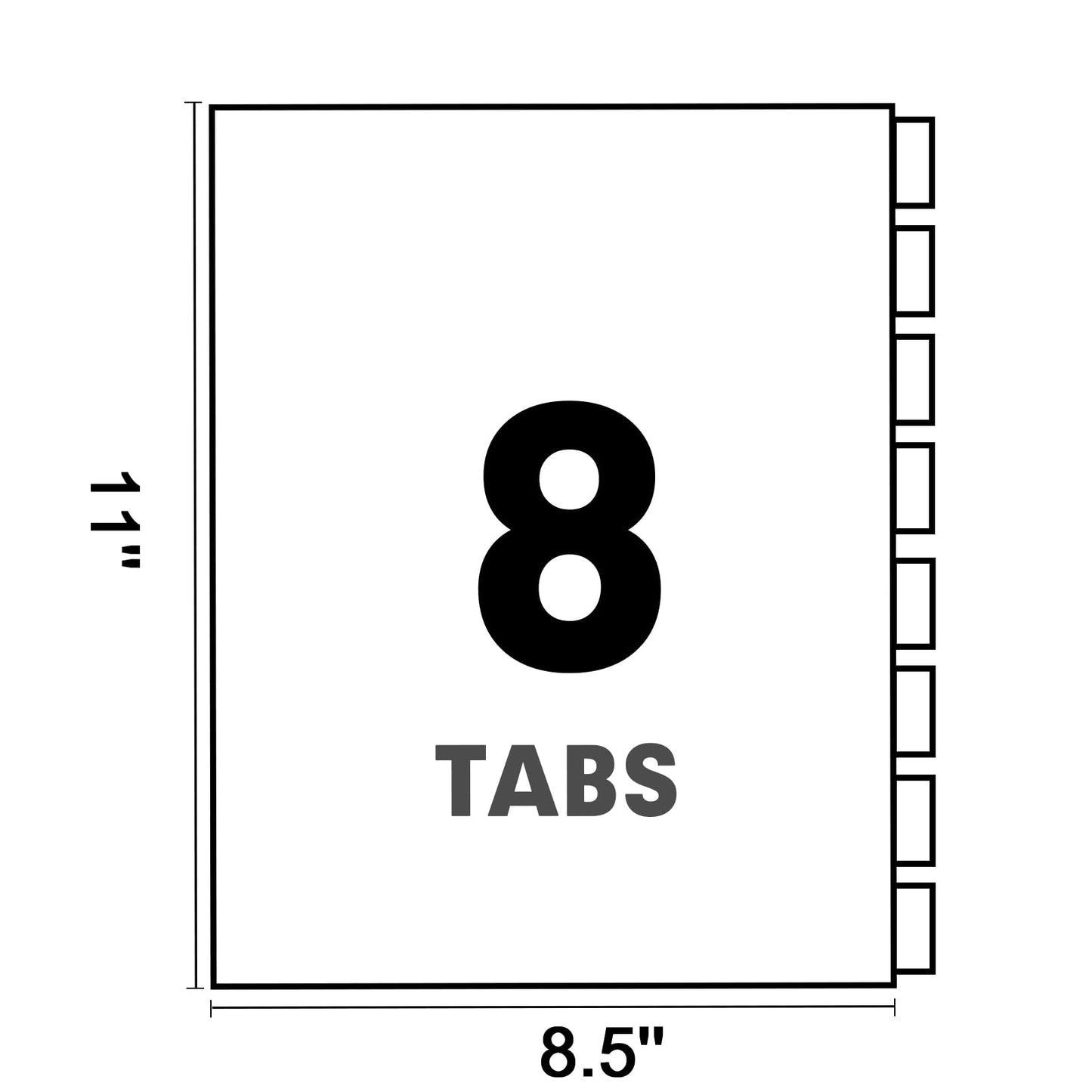 Binder Divider, PANDRI 120 Pack Binder Index Dividers with 8 Insertable Multicolor Big Tabs, Letter Size Paper Binder Divider for School Office Home Business