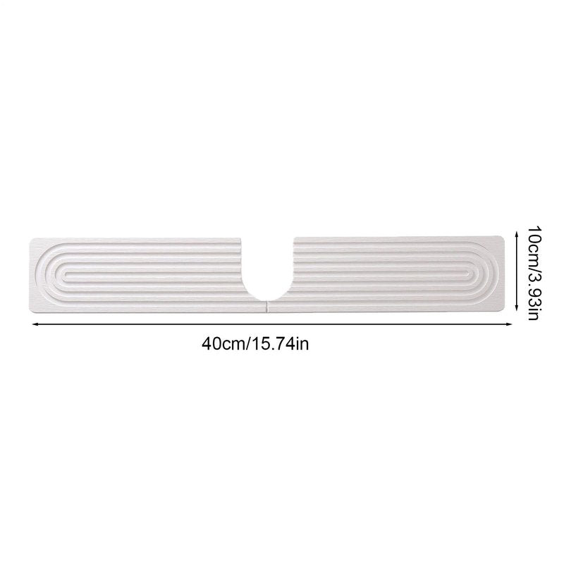 Sink Drip Mat - 12 Inch Diatomite Absorbent Faucet Protector for Free Surfaces, Quick Drying Stone Tray with Splash Guard Function, Kitchen and Bathroom Counter Tray for Soap Water Accessories