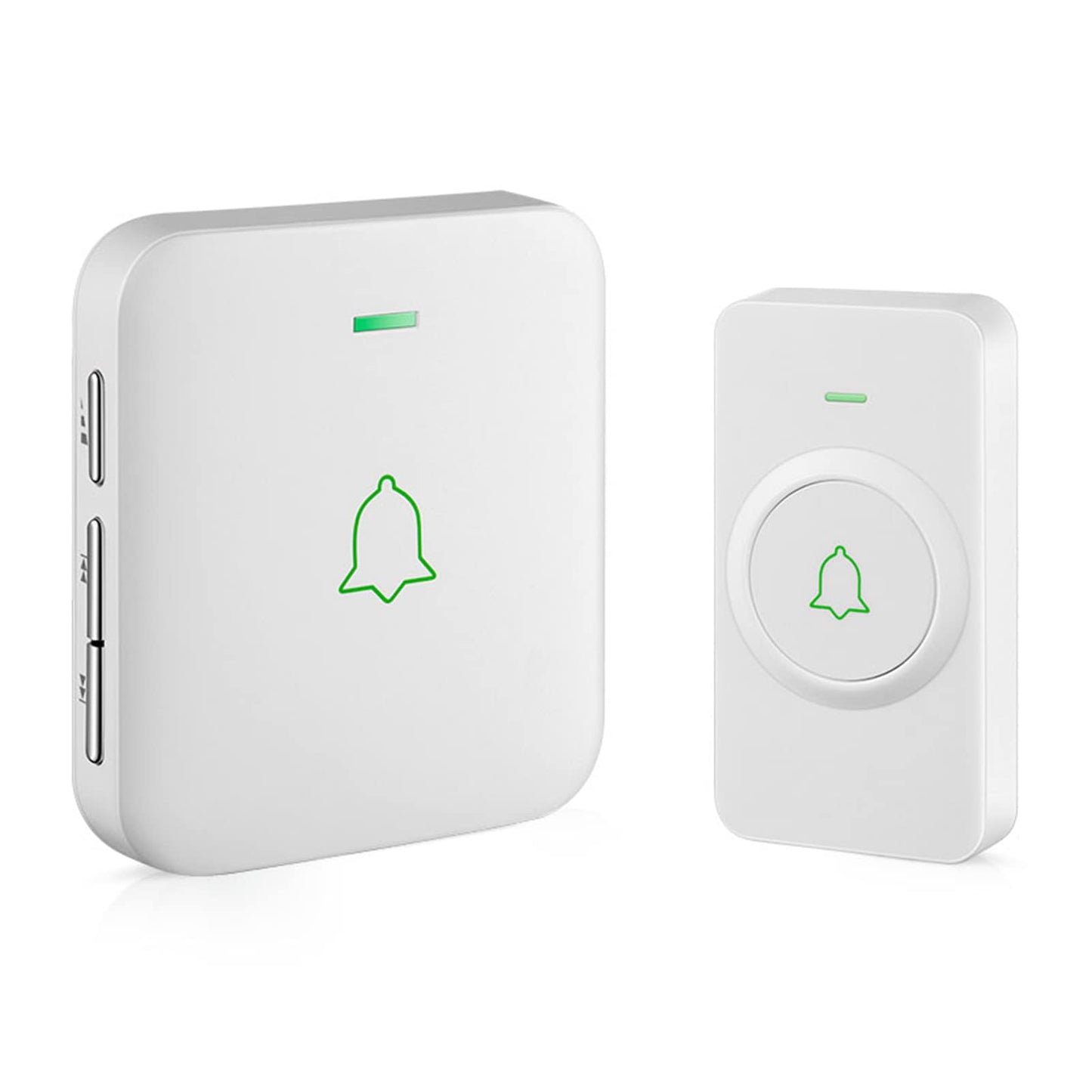 AVANTEK Wireless Door Bell, Mini CB-11 Waterproof Doorbell Chime Operating at 1000 Feet with 52 Melodies, 5 Volume Levels & LED Flash