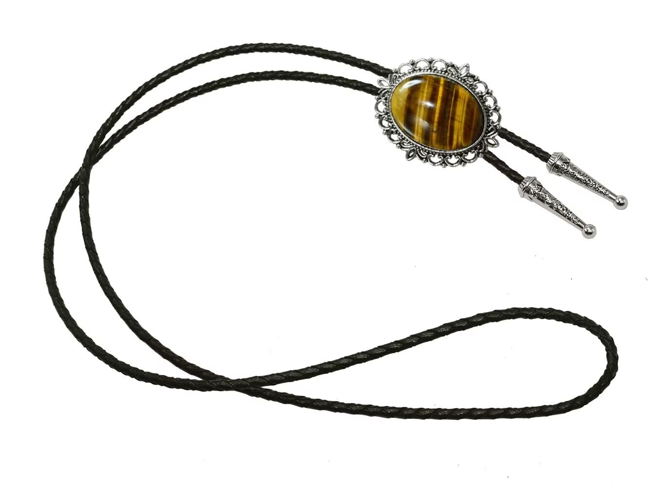 GURANSE Bolo tie With Natural Stone Art Flower Wreath Cowboy Western Style Necktie More Color
