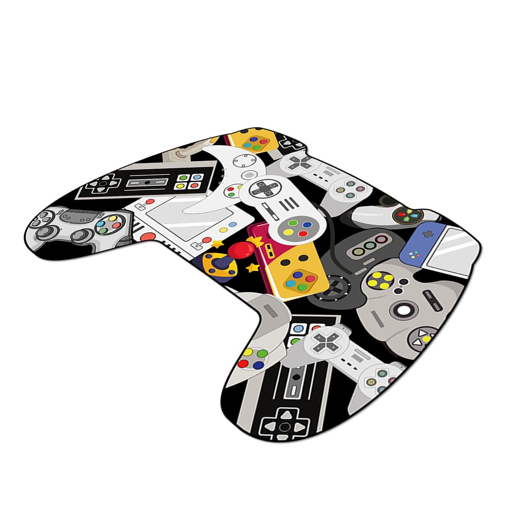 Lacut Gaming Area Rugs, Teen Boys Game Controller Shape Carpet Gamer Rugs for Boy’s Bedroom, Non-Slip Gamepad Rug for Children Playroom Living Room Game Room (Gamepad 1, 60" x 40")
