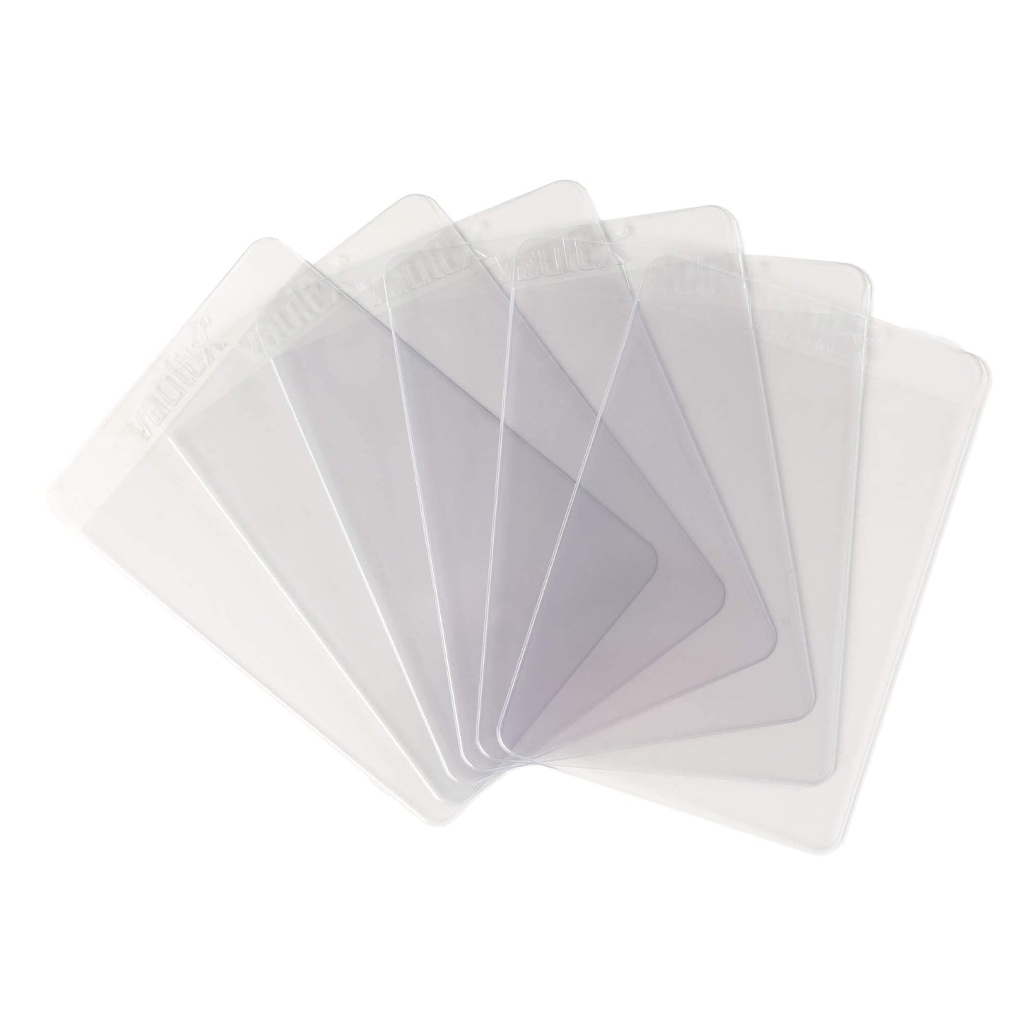Vault X Semi-Rigid Trading Card Holders (50 Pack), Hard Sleeves for Trading Card Grading Submissions, Card Protectors