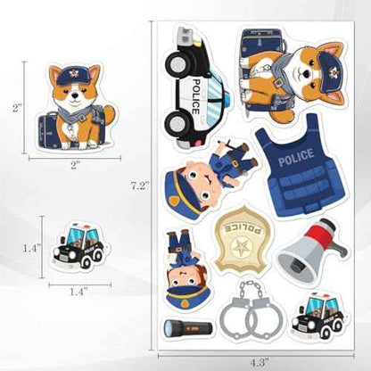 Pack 50 Pcs Police Stickers for Water Bottles Waterproof Laptop Luggage Helmet Computer Scrapbooking Teens Adults Girls Boys Cute Funny Aesthetic Sticker Packs Small Vinyl Decals