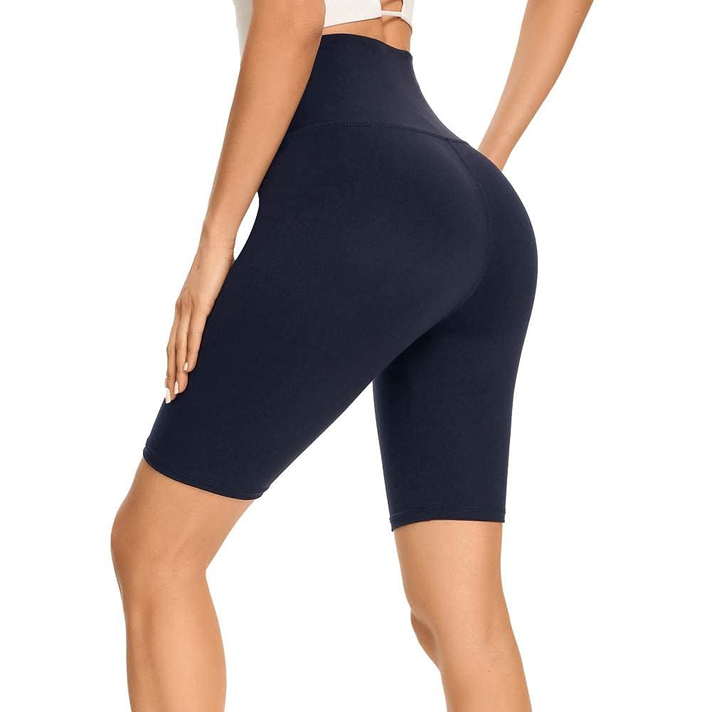 GAYHAY High Waisted Biker Shorts for Women - 8"/5"/3" Soft Black Spandex Shorts for Workout Volleyball Yoga Dance