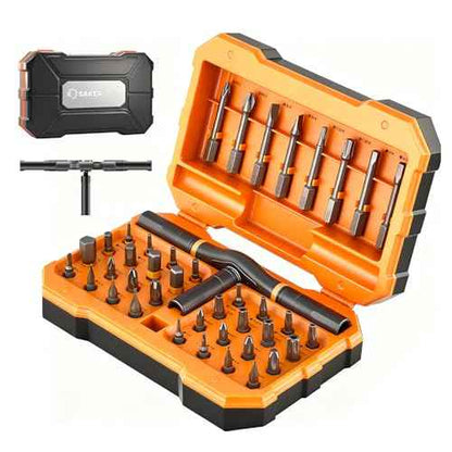 42 in 1 Magnetic Screwdriver Set, Ratcheting Screwdriver Kit,Detachable Multi-Functional Handle & 40pcs in Storage Case for Electronics, Furniture, DIY& Holiday Gifts (Orange)