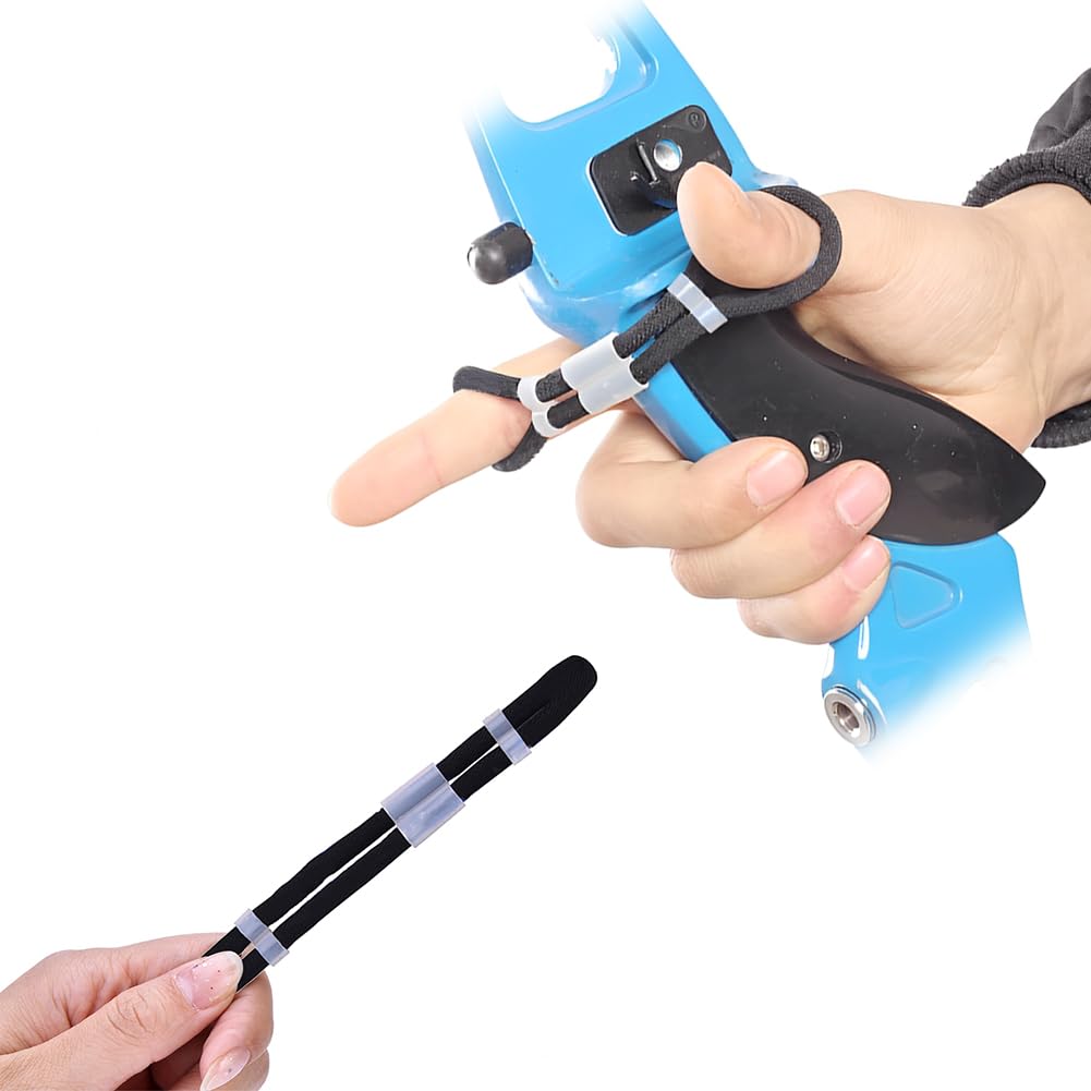 Tiiyee Archery Finger Sling, Recurve Bow Fingerling Adjustable Trainer Tabs