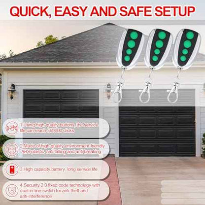 Kingdder 6 Pcs Garage Door Remote Compatible with M12 Garage Opener Transmitter for Automatic Swing Sliding Opener Security Door