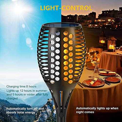 Aityvert Solar Torch Lights, 43" Flickering Flames Outdoor Waterproof Landscape Decoration, Dusk to Dawn Auto On/Off Security for Yard Garden Pathway Driveway 4-Pack