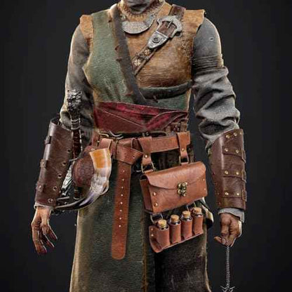 Renaissance Belt Pouch Purse Viking Bracer Hook Halloween Set Medieval Festival Costume Accessory Casual Fanny Pack Waist Bag