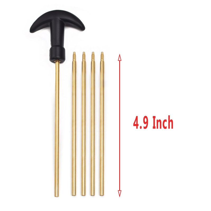 Motanar 177 & .22 Cal Airgun Cleaning Kit with Cotton Mop, Bronze Bore Brush, Brass Jag, Slotted Tips, Nylon Brushes, Brass Cleaning Rod