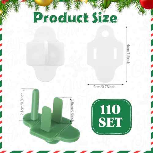 110 Sets Green Weatherproof Gaskets and Plug Protectors Covers Outdoor Cover Extension GFCI Cord Christmas Lighting Installation Weatherproof Kit Outdoor Stop Tripping