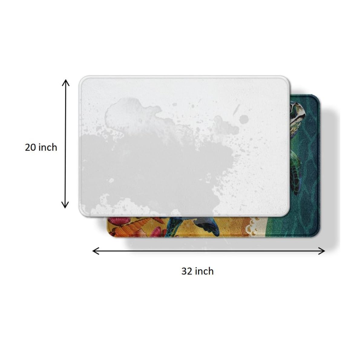 Erosebridal Modern Boho Bathroom Rugs 20"x 32" Grey White Aesthetic Bath Mat Abstract Mid Century Doormats Floor Mats Simple Tropical Palm Leaf Non Slip Bath Rug