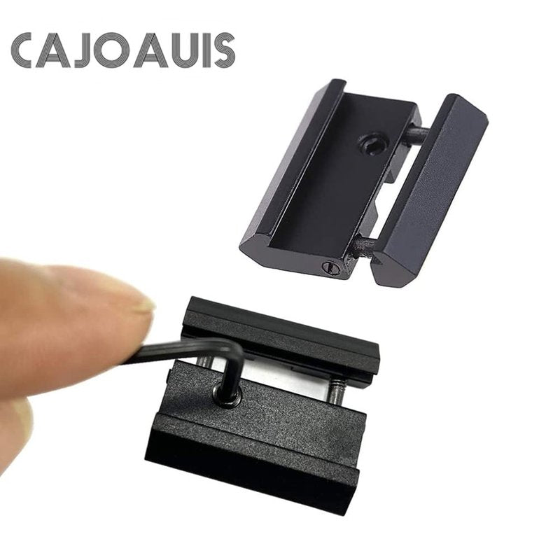 CAJOAUIS 2pcs 11mm Dovetail to 20mm Picatinny Weaver Low Profile Snap-in Rail Adaptor for Rifle Scope