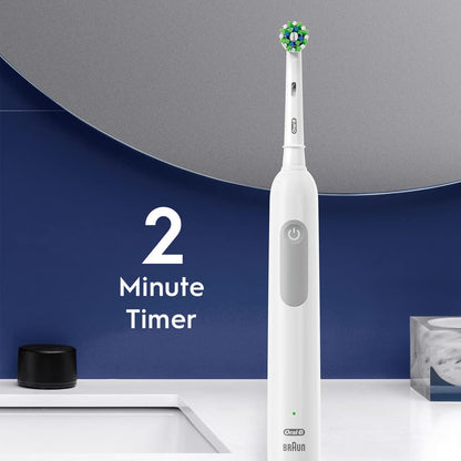 Oral-B Pro 1000 CrossAction Electric Toothbrush, Black with 4 Replacement Brush Heads