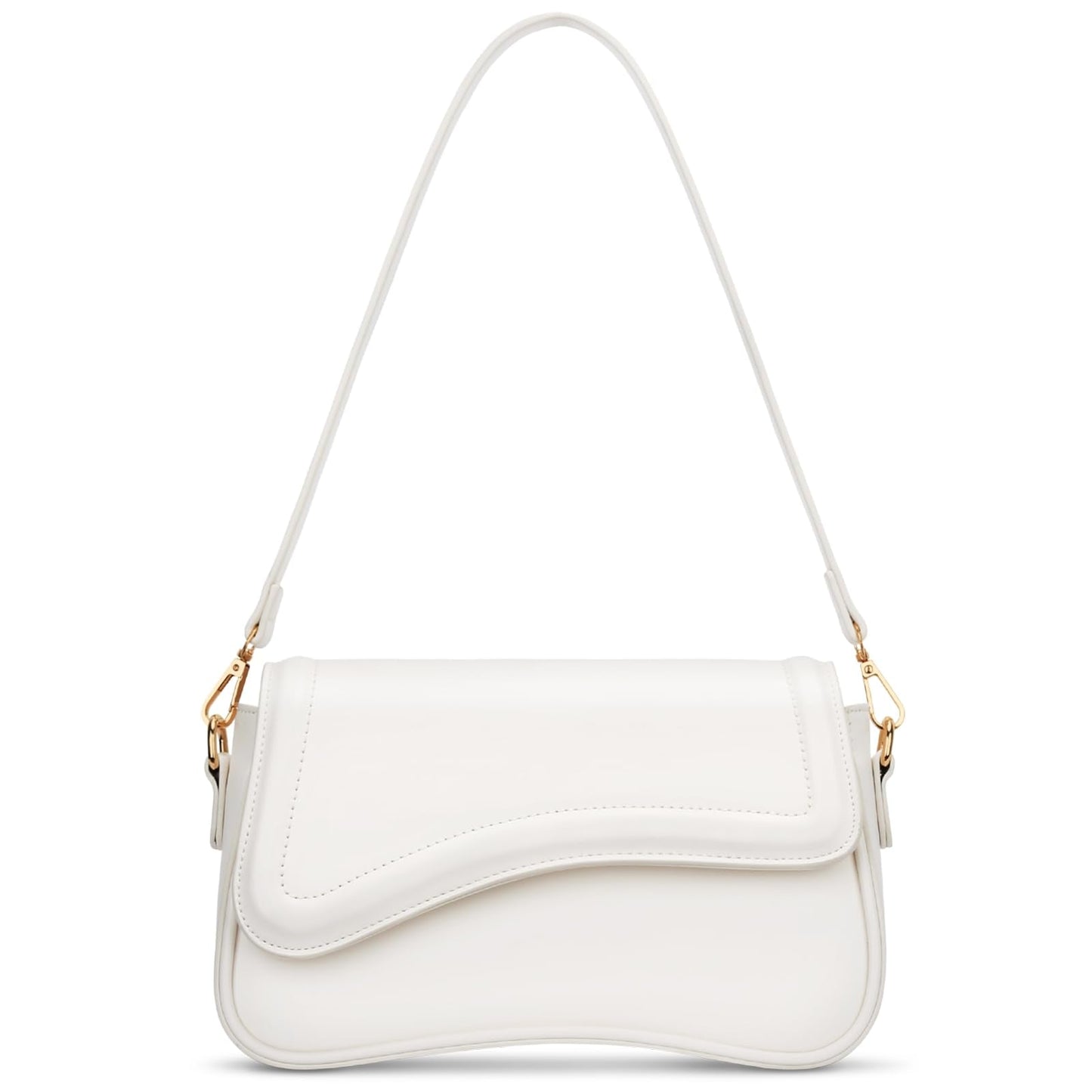 KKXIU Shoulder Bag for Women Small Clutch Purses Cute Hobo Handbag Trendy Underarm Bag-Beige