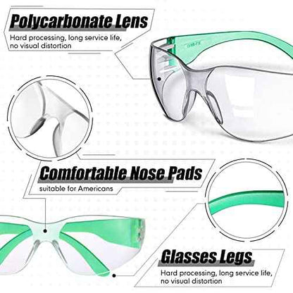 Chumia 64 Pcs Kids Safety Glasses Scratch Impact Resistant Safety Goggles Anti Fog Protection Glasses with Clear Lens