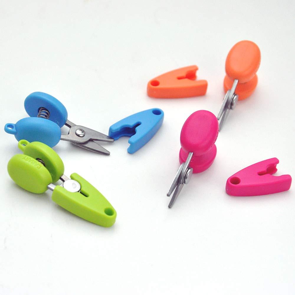CANARY Tiny Scissors with Cover 1.3" TSA Approved Mini Scissors for Travel, Sewing, Keychain, Japanese Stainless Steel Blade, Made in JAPAN, Green