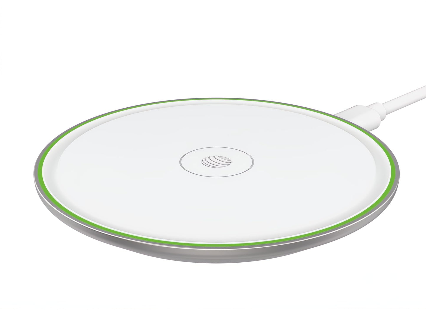 AT&T Professional Series 15W Wireless Charging Pad White Premium USB-C Fast Charging Universal Device Compatibility Qi Certified Technology