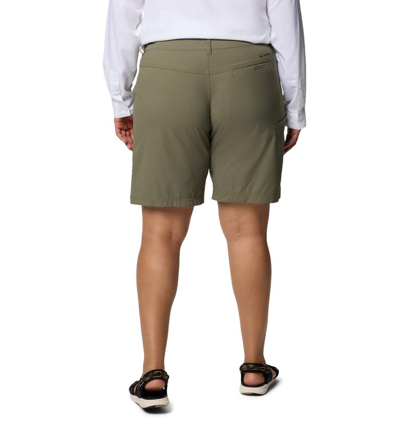 Columbia Women's Leslie Falls Long Short II, Stone Green, 16W x 9