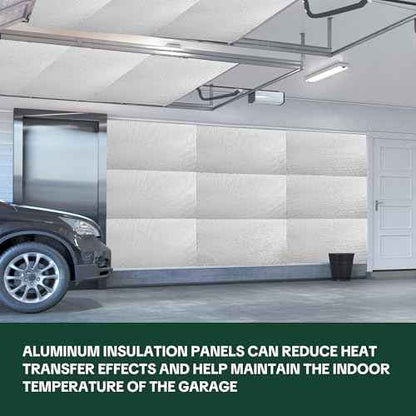 BALAPET Self-Adhesive Garage Door Insulation Kit, 8pcs 24" x 48" Garage Insulation Panels,Double Bubble Reflective Aluminum Foil Winter Clod and Summer Heat for Garage Attic Wall