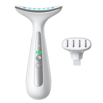 Facial and Neck Massager for Face, Neck - Skin Lifting & Firming - Wrinkle & Dark Circle Reducer - at Home Skin Care Face Sculpting Tool and Neck Massager-Pastel Pink