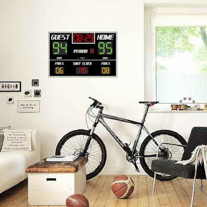 SUPERDANT Basketball Scoreboard Wall Stickers Self Adhesive Decals Basketball Scoreboard Wall Decor Vinyl Art Mural Decals Waterproof Decoration for Kids Room Home Living Room Bedroom 37.7x23.6in