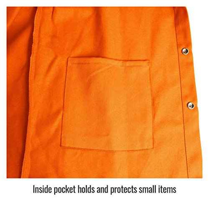 Revco FO9-30C-XL Flame Resistant Cotton Welding Jacket, X-Large, Orange