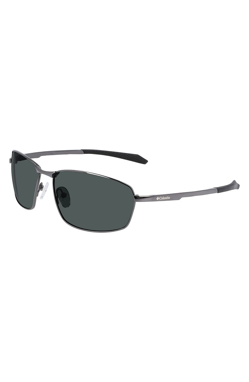 Columbia Men's Sunglasses FIR RIDGE - Shiny Dark Gunmetal with Polarized Solid Green Lens