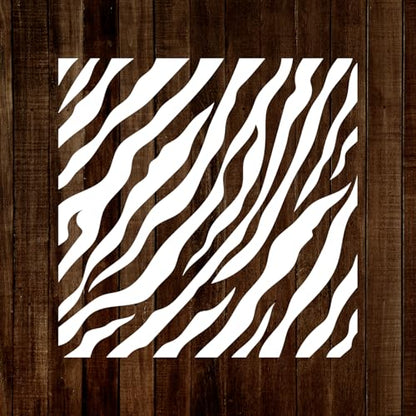MAGJUCHE Tiger Print Stencil 12 Inches, Reusable Animal Print Stencil for Painting DIY Crafts Decor