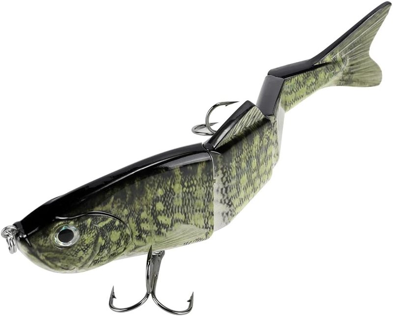 10-Inch Multi-Jointed Swimbait Fishing Lures - 4-Segment Giant Sinking Bass Crankbaits with Treble Hook