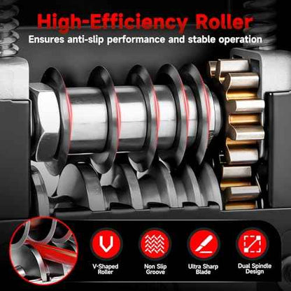 Manual Wire Stripper Machine, Wire Stripping Machine with 6 Channels & 5 Blades for 0.12" to 0.67" Scrap Copper Wire, Drill Powered Hand Crank Wire Stripper Tool for DIY Cable Copper Wire Recycling