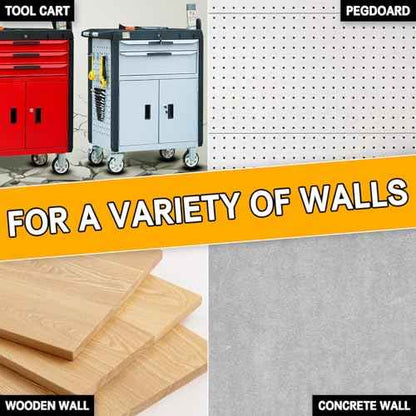 Heavy-Duty Tool Storage Rack for Wall Mount - Multi-Tool Organizer for Drills, Grinders, and Power Tools - Ideal for Garages, Workshops, and DIY Home Projects (2-Pack)