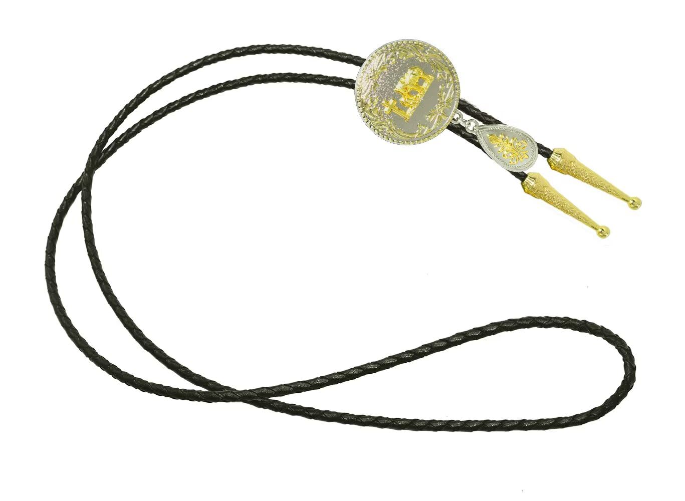 GURANSE Golden Acanthus Prayer Horse Bull Bolo Tie With Cowboy Western Style Necktie