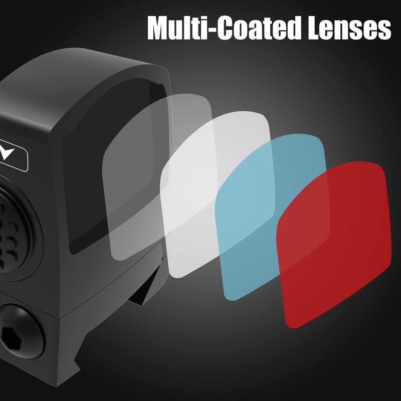 UUQ Mini Reflex Red Dot Sight Shake Awake Optic Sight for Rifles, Pistols and Shotguns 2MOA,12 Brightness Adjustment Red Dot Scope,Suitable for RMR or 20mm Picatinny Rail