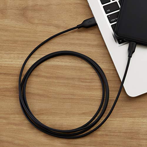 Amazon Basics 2-Pack USB-C to USB-A 2.0 Fast Charger Cable, 480Mbps Speed, USB-IF Certified, for Apple iPhone 16/15, iPad, Samsung Galaxy, Tablets, Laptops, 1.8 m, Black