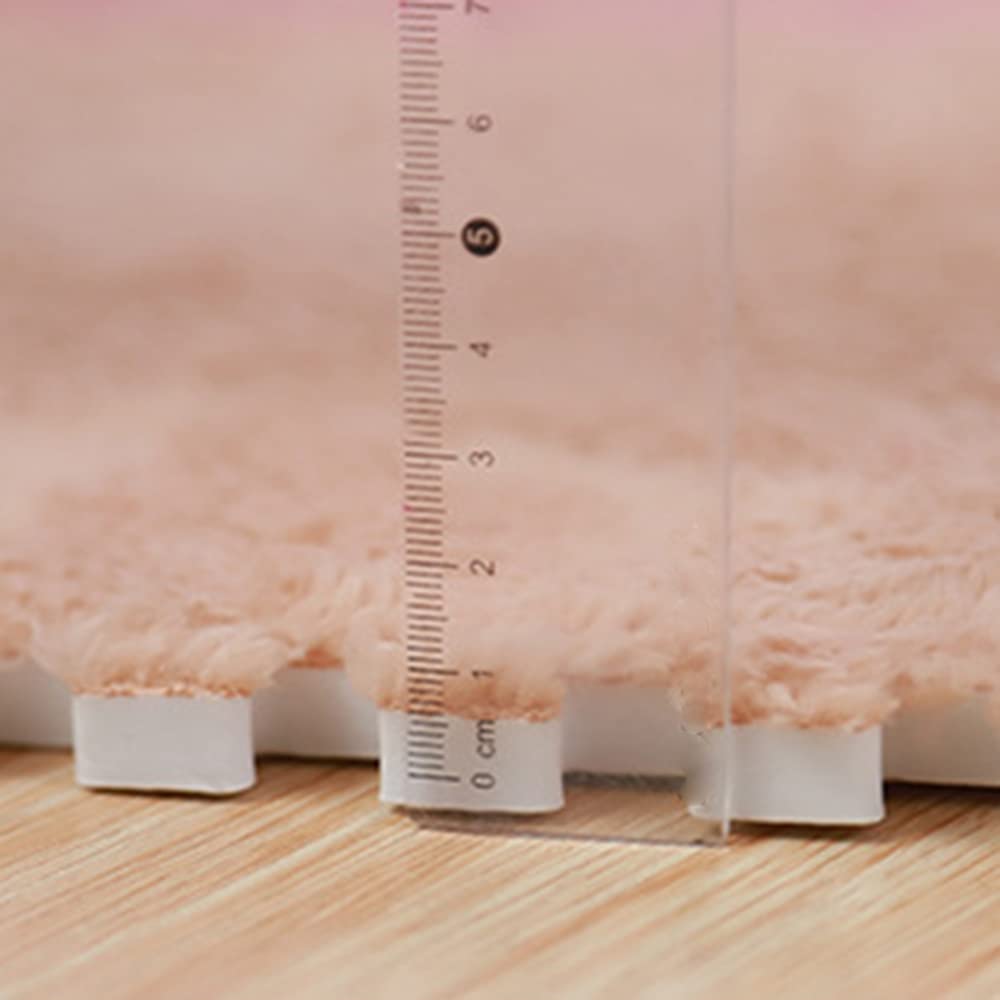 Kekon Square Interlocking Shaggy Soft EVA Foam Puzzle Mats Fuzzy Carpet Fluffy Area Rugs Set Tiles Plush Play Mat for Room Home Parlor Bedroom (12pcs, Gray)