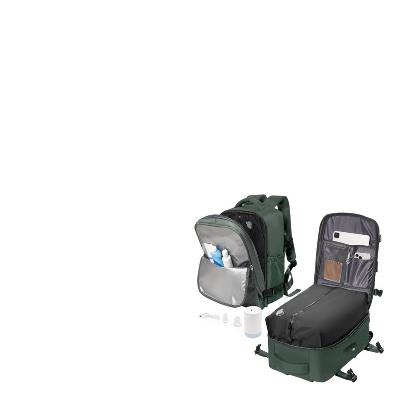 Vacuum Backpack Travel Compression Bags with Air Pump for Carry On Luggage Seal Backpack for Men Waterproof 18x14x8 inches Personal Item Travel Bag with Vacuum Compression for Women - Green