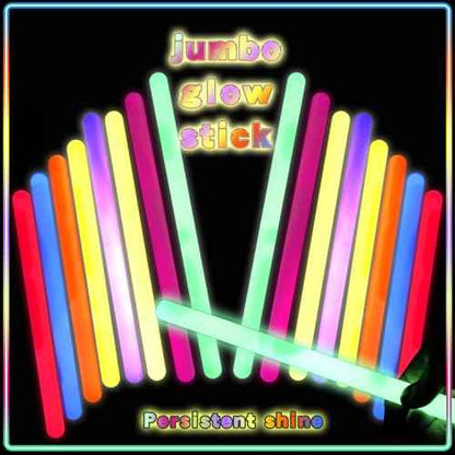 20 Pcs Ultra Bright Large Glow Sticks 14 Inch Industrial Grade 8 Colors Jumbo Light Sticks Emergency glow in the dark for Camping Accessories, Party,Hurricane, Earthquake, Survival Kit