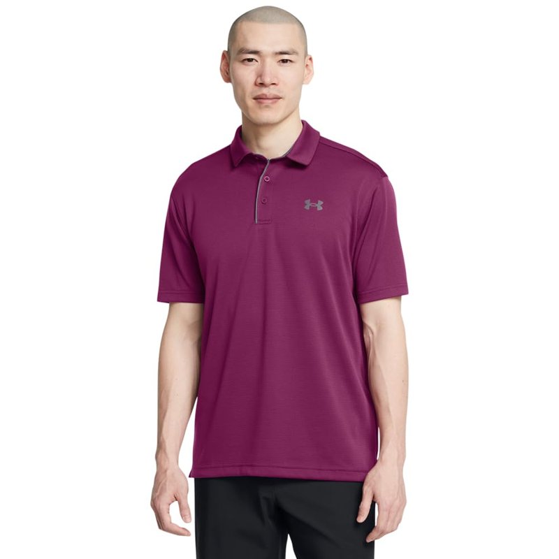 Under Armour Men's Tech Golf Polo, (505) Purple Gemini / / Pitch Gray, Small