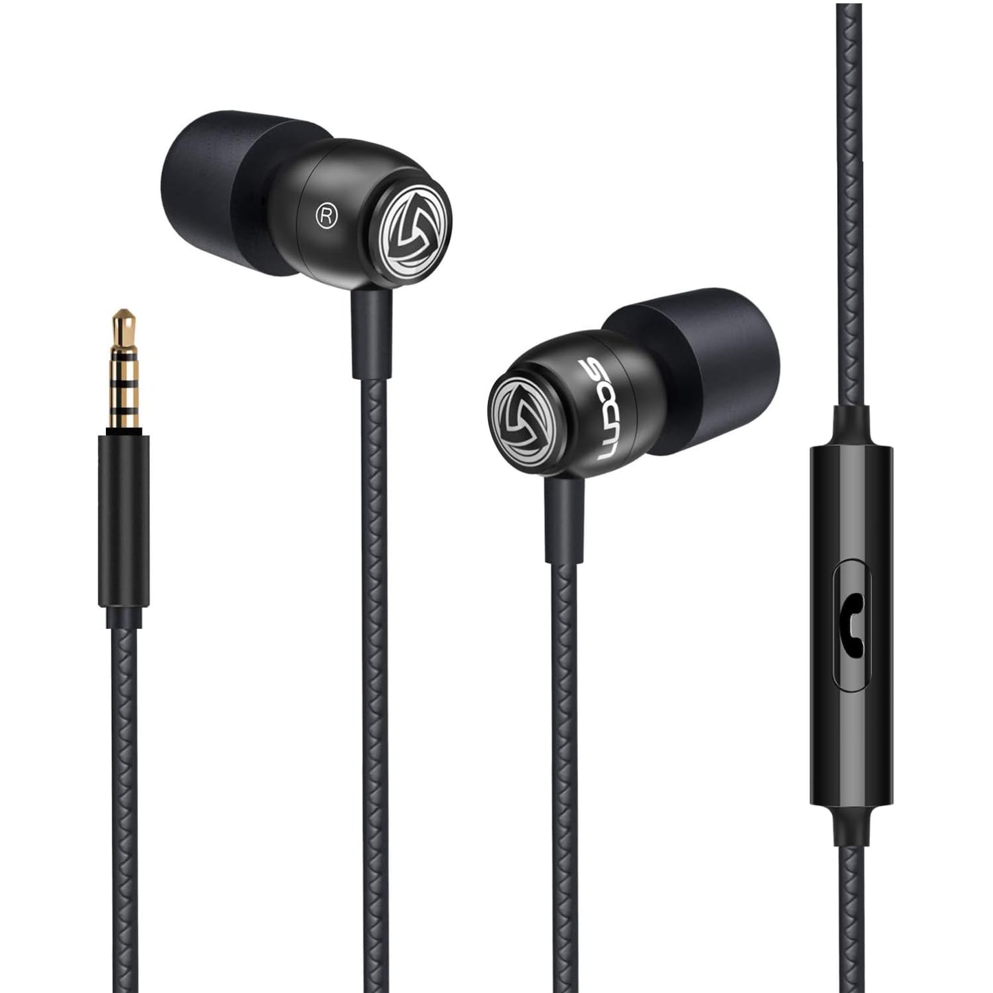 Ludos Clamor Wired Earbuds in-Ear Headphones, 5 Years Warranty, Earphones with Microphone, Noise Isolating Ear Buds for School, Kids, Women, Small Ear