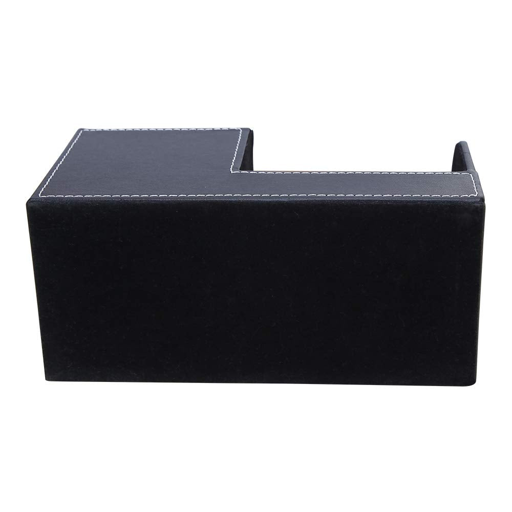 KINGFOM Desk Organizer Office Supplies Caddy Pu Leather Multi-function Storage Box Pen/Pencil,Cell phone, Business Name Cards Remote Control Holder Black