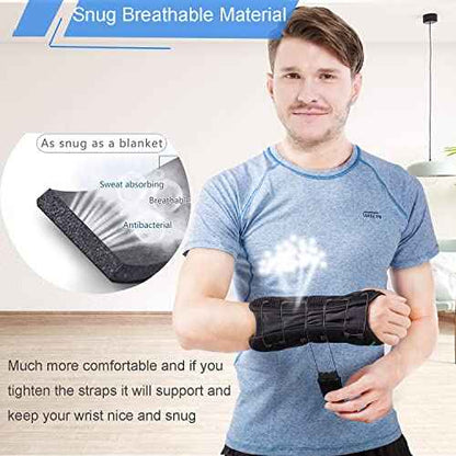 Forearm and Wrist Support Splint Brace 10.62" Length Reversible Wrist Brace for Carpal Tunnel for Men Women, Arm Compression Brace for Night Splint(Update Right & Left, Freesize)